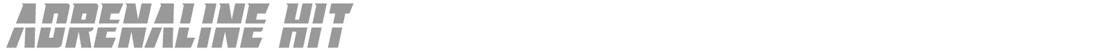 Adrenaline Hit font preview